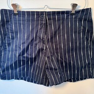 Nautica Coastal Pinstriped Rope Shorts Navy Size 10